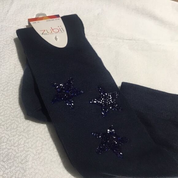 SALE. BUY 5/$10. B  NWT. Girls Knee Socks Navy Sz 12. - Picture 1 of 5